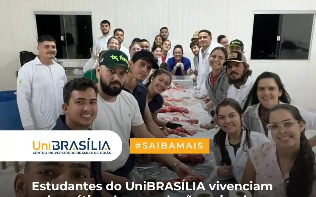 Estudantes do UniBRASÍLIA vivenciam aula prática de reprodução animal