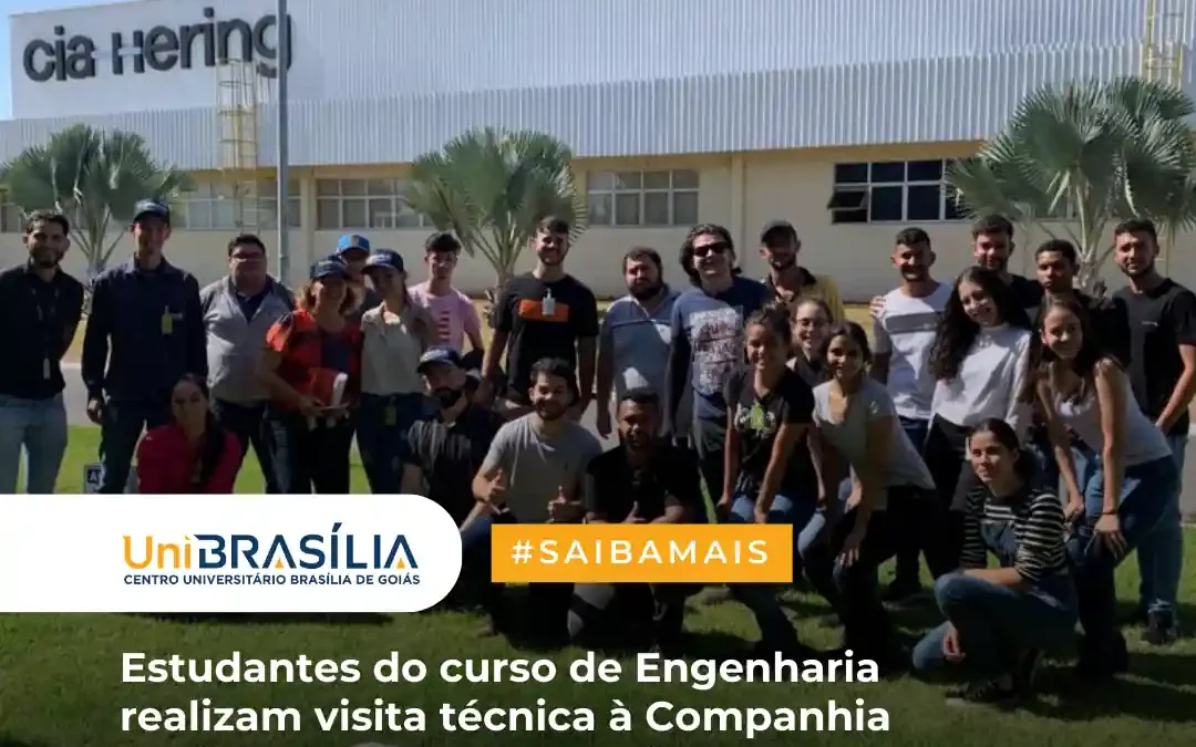 Estudantes do curso de Engenharia realizam visita técnica à Companhia Hering e exploram soluções para o tratamento de esgoto