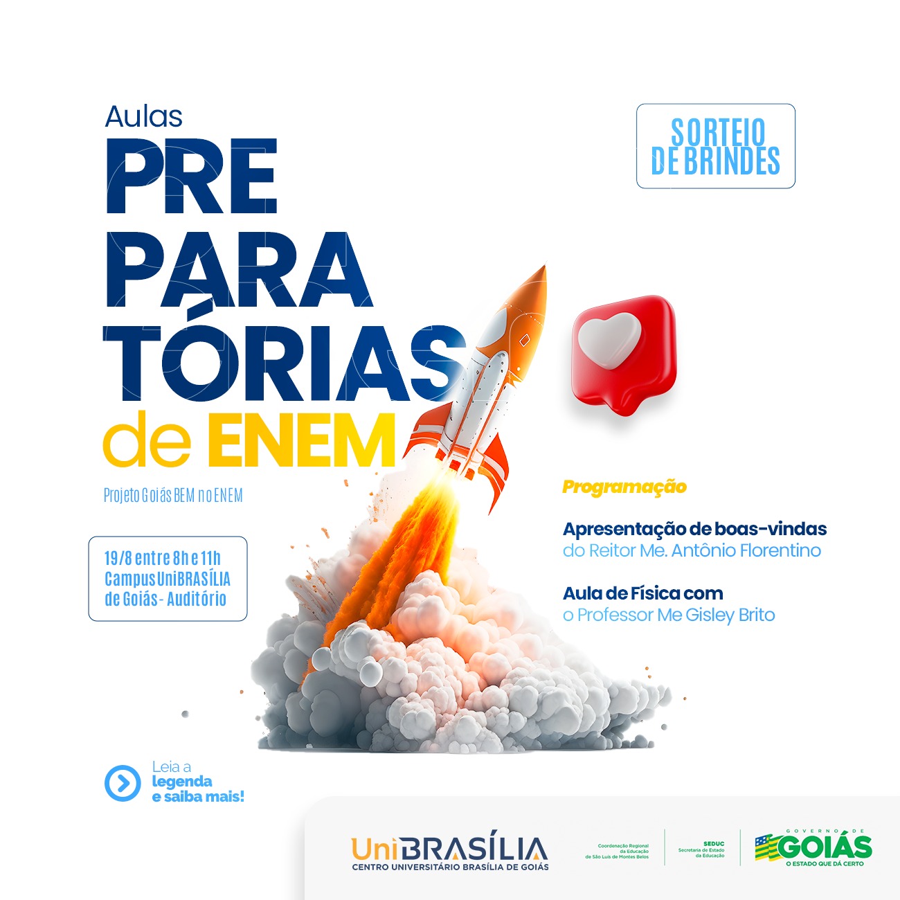 Imagem do WhatsApp de 2023 08 14 as 16.12.53 - Centro Universitário UniBRASÍLIA de Goiás promove Projeto de Aulas Preparatórias de ENEM para alunos do Ensino Médio da região
