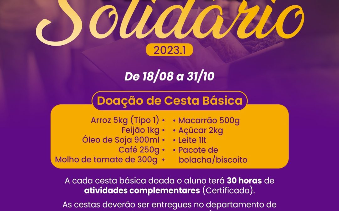 Participe do Trote Solidário e faça a diferença